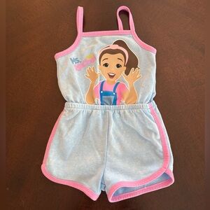 Ms. Rachel Toddler Girls' Sleeveless Graphic Romper